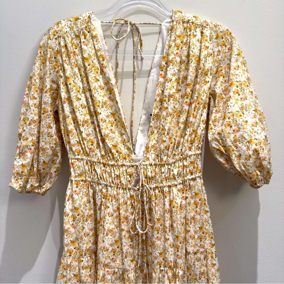 NWT- Significant Other Adele - Rosalie Print Yellow Floral Maxi Dress Size 2 - Picture 4 of 15